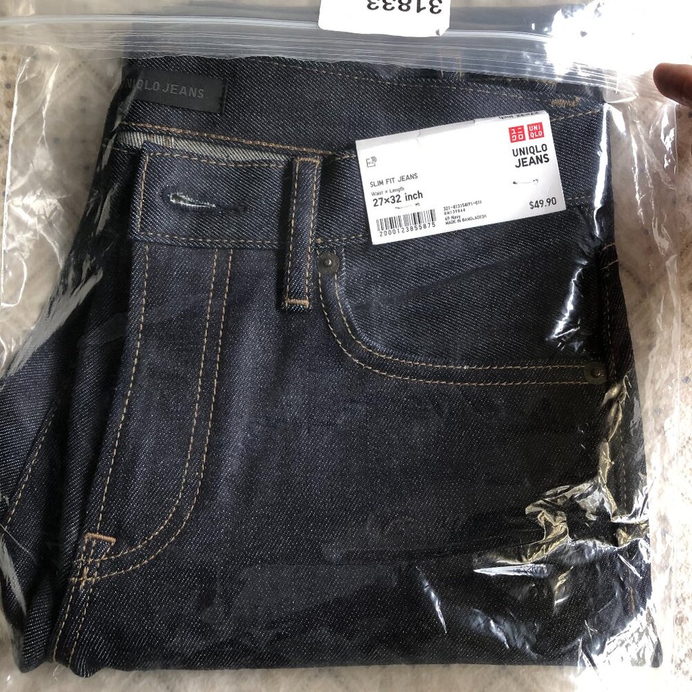 Uniqlo Slim Fit Jean, 27x32, new with tag